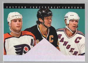 * 1994-95 Donruss - Dominators #1 - Eric Lindros / Mario Lemieux / Mark Messier - Picture 1 of 2
