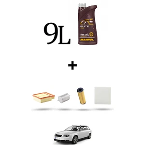 HOFFCAR Kit tagliando 4 FILTRI e 9L OLIO per Audi A4 (B6,B7) 4,2 V8 40V 253kw da - Foto 1 di 6