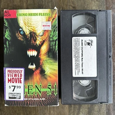 RARE Alien 51 (VHS, 2004) OOP Horror York Entertainment Fleiss - Image 1 of 4