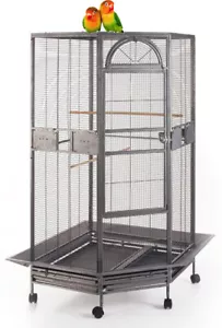 X-LARGE 63" Corner Bird Flight Cage Cockatiel Parakeet Budgies Parrot Seed Skirt - Picture 1 of 7