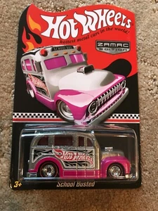 2013 ZAMAC School-busted Drag Bus Hot Wheels Collector Edition Mail-In REAL RIDE - Picture 1 of 11