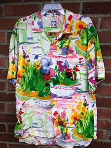 Jams World Tropical Men's Button Rayon Hawaiian Shirt L - Picture 1 of 7