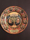 Antique Metal TRAY President Taft and Sherman 1856 - 1908 9.5" Abraham Lincoln 