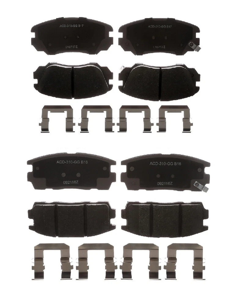 Комплект передних и задних керамических тормозных колодок ACDelco для Chevy Equinox GMC Terrain 10-16 - Изображение 1 из 1