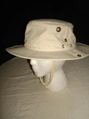 Sombrero natural de algodón duradero TILLEY - talla 7 1/8 usado en excelente estado Foto 1 de 4