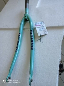 STEEL FORK LENGHT 50.5 USED GOOD STATE FORCELLA BICI USATA - Picture 1 of 4