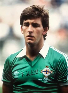 Norman Whiteside Northern Ireland Signed World Cup 82 12x16 Photograph - Picture 1 of 1