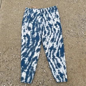 Patagonia Micro D Joggers Womens Wavy Blue Sz XXL Regular Fit Stretch Fleece - Picture 1 of 9