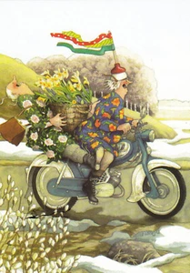 Postkarte/ Postcard: Inge Löök - Frauen auf dem Motorrad / Nr. 34 - Picture 1 of 1