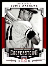 2015 Panini Cooperstown Collection HOF Chronicles Red #30 Eddie Mathews NM-MT SE