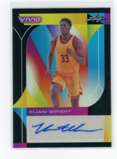 2022-23 Leaf Vivid Black #BA-KW2 Kijani Wright #17/20 Auto