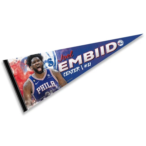 Philadelphia 76ers Embiid Full Size Pennant Flag Banner Cover