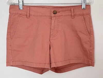 Pantalones Cortos Chinos de Sarga a.n.a a New Approach Tiro Medio 3.5" Talla 2 Melocotón/Rosa Nuevos sin Etiquetas Foto 1 de 4