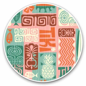 2 x autocollants en vinyle 30 cm - rose Tiki Hawaii surf print surfeur cadeau cool #12890 - Photo 1/9