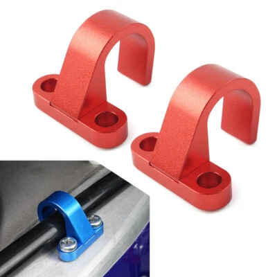 2X Rear Brake Hose Clamp Guide For Yamaha YZ125 250 YZ250F YZ450F YZ85 03-22 RED - Imagem 1 de 4