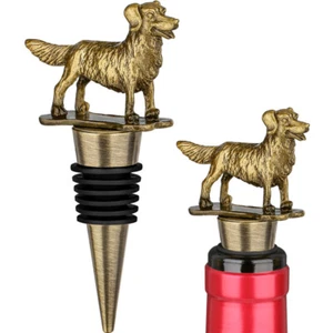 Metall Golden Retriever Form Weinstopfen Tier Flaschenstopfen Party Gadget - Bild 1 von 16