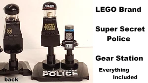 LEGO Minifigure Secret Police Station Badge Vest Hat Stand Printed Gear Locker - Picture 1 of 1