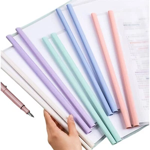 3 Pack Clear Report Covers with Sliding Bars, 5Mm Sliding Bar File Folder, 25 S - Picture 1 of 6