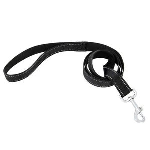 Black Dog Leash Long Obedience Recall Foot Feet Training Lead 4FT 48 INCH BASIC - Picture 1 of 6