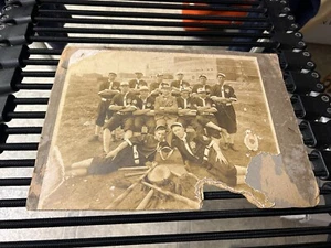 original I AM TOLD circa 1910's LSU TIGERS college baseball team MOUNTED PHOTO - Picture 1 of 3