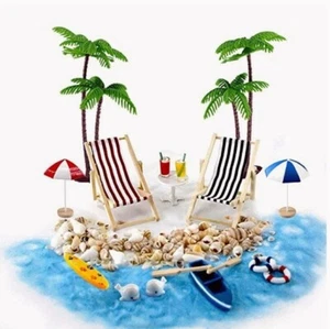 Casa delle Bambole 1:12 Stile Spiaggia Decorazione 18 Pezzi Mare Fai da Te Ornamento Accessori - Foto 1 di 6