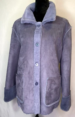 Chaqueta de gamuza y visón sintético suave revesible Brandon Thomas Foto 1 de 4