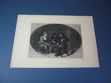 The Card Players by Hendrik Sorgh, etched by G.W Rhead, 1884
