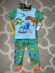 Jurassic World Boy's Short Sleeve 4 Piece Pajama Set, Size 4T NWTS - Picture 1 of 2
