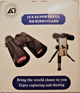 ADASION 12X42 HD BINOCULARS POWERFUL & WATERPROOF, FREE SHIPPING - Picture 1 of 7