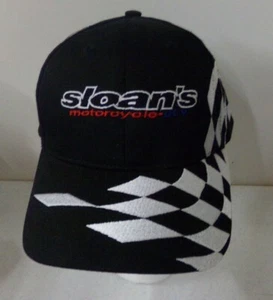 Sloan's Motorcycle - ATV Black Embroidered Advertising Baseball Trucker Hat - Picture 1 of 3