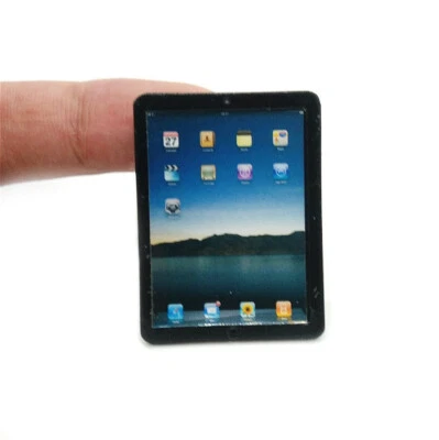 Dollhouse Black Brand Tablet Computer 1:6 Look Model Miniature Accessories - Image 1 of 3