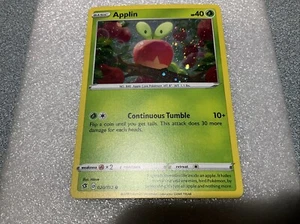Pokémon TCG Applin Rebel Clash 020/192 Holo Promo Cosmos Holo Rare Promo FREE SH - Picture 1 of 2