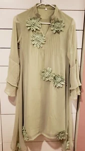 Pakistani/Indian girls shirt, green, long sleeve, kameez, 16y - Picture 1 of 2