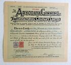 1953 Share certificate document Autograph sign Aryodaya Ginning Scripophily