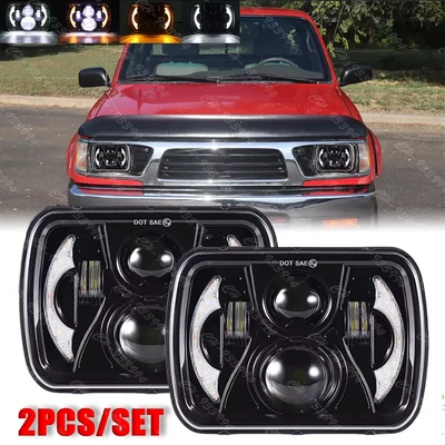 Пара дневных ходовых огней дальнего/дальнего света 5x7 дюймов 7x6 для пикапа Toyota 82-95 Tacoma 95-97 - Изображение 1 из 4