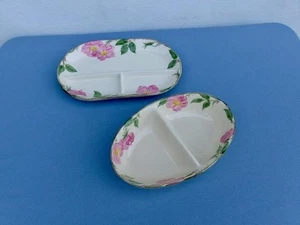FRANCISCAN *DESERT ROSE* ( LOT OF 2 ) DIVIDED BOWLS RELISH & SERVING BOWL UNUSED - Picture 1 of 6