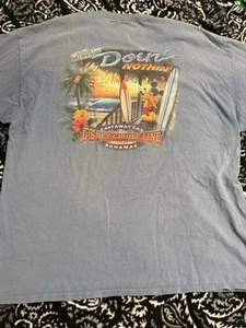 Vintage Disney Cruise Line T Shirt Size 2XL Mens Blue Mickey Mouse  - Picture 1 of 13