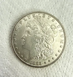 1885 P Morgan Dollar AU Almost Uncirculated Nice Coin Silver - Picture 1 of 2