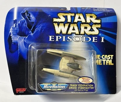 Star Wars Episodio 1 Micro Máquinas Federación de Comercio Droide Starfighter Die Cast Foto 1 de 4