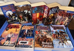 Robert Jordan Wheel of Time Lot 1–9 1st Edition TOR Fantasy PB Set VG - Picture 1 of 24