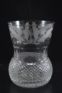EDINBURGH CRYSTAL THISTLE OLD FASHIONED GLASS 4 INCHES TALL - Picture 1 of 5
