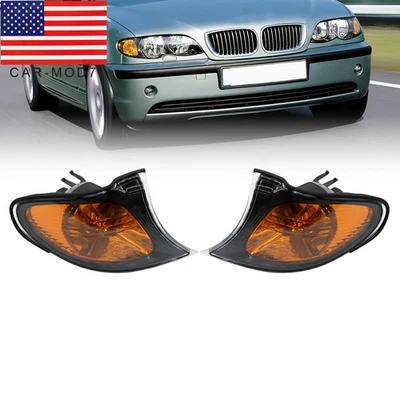 2x Corner Amber Parking Lights Turn Signals For BMW 3 Series E46 325i 2002-2005 - Image 1 of 4