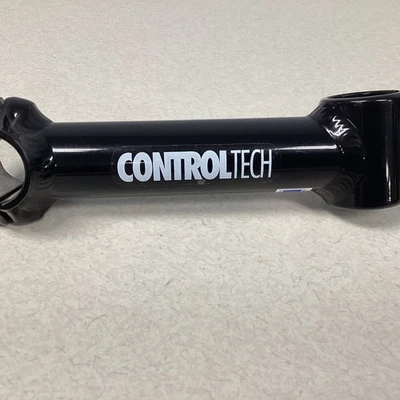 Vintage Control Tech 1-1/8" Threadless Stem 150mm Long 25.4mm Clamp 5 Deg Black - Image 1 of 4