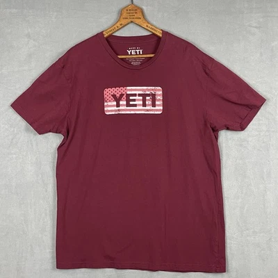 Camiseta Yeti Bandera Americana Talla XL Enfriadora Exterior Barco Senderismo Foto 1 de 4