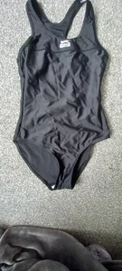 Damen Mädchen Badeanzug Anzug Bademode von Slazenger schwarz Größe 8 - Bild 1 von 3