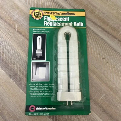 Tubo en U Florescente 12 vatios bombilla luces de América RBU12 blanco cálido NUEVO Foto 1 de 3