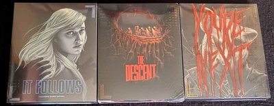 THE DESCENT / IT FOLLOWS / YOU'RE NEXT LIONSGATE 4K UHD BLU-RAY STEELBOOKS *NEW* - Image 1 of 4