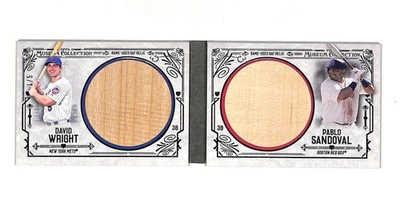 Tarjeta folleto reliquia murciélago 1/5 2015 Topps Museum David Wright Pablo Sandoval  Foto 1 de 2