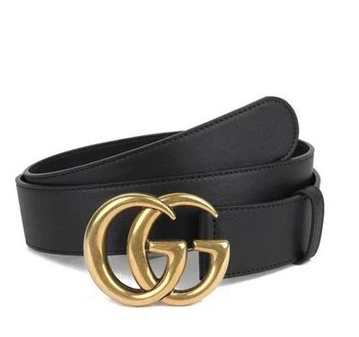 MARKENLOS Leather Belts Jeans Belt Waistband Alloy Buckle Letter Women Belt 3.0/3.8 CM~