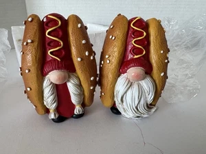 2 Harz Hot Dog Wichtel Dekor 4 Zoll - Bild 1 von 3